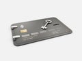 3d Rendering of Credit Card Protection, clipping path included Royalty Free Stock Photo