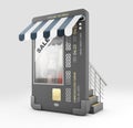 3d Rendering of Credit card with showcase. Clipping path included Royalty Free Stock Photo