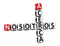 3D Rendering Crossword Acerca Nosotros Word Over White Background.