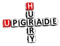 3D Rendering Crossword Hurry Upgrade Word Over White Background. Royalty Free Stock Photo