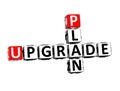 3D Rendering Crossword Plan Upgrade Word Over White Background. Royalty Free Stock Photo
