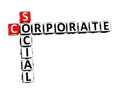 3D Rendering Crossword Social Corporate Word Over White Background. Royalty Free Stock Photo