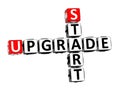 3D Rendering Crossword Start Upgrade Word Over White Background. Royalty Free Stock Photo