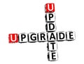 3D Rendering Crossword Update Upgrade Word Over White Background Royalty Free Stock Photo