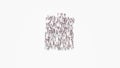 3d rendering of crowd of people in shape of symbol of garbage on white background isolated