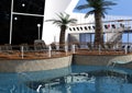 3D Rendering Cruise Ship Pool Deck Royalty Free Stock Photo