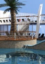 3D Rendering Cruise Ship Pool Deck Royalty Free Stock Photo