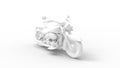 3d rendering of a cruiser motorcycle isolated in a white studio background