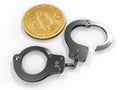 3D rendering - Crypto currency handcuffs