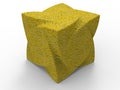 3D rendering - cube with sponge texture