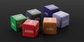 3d rendering cubes with domain names