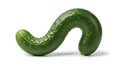 A cuc cucumber on a white background (ai generated) Royalty Free Stock Photo