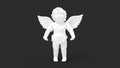 3d rendering of Cupido statue small child with wings in studio background Royalty Free Stock Photo