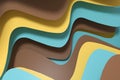 3d rendering curve paper background, colorful background Royalty Free Stock Photo