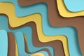 3d rendering curve paper background, colorful background Royalty Free Stock Photo