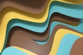 3d rendering curve paper background, colorful background Royalty Free Stock Photo