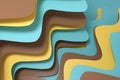 3d rendering curve paper background, colorful background Royalty Free Stock Photo