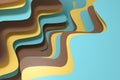 3d rendering curve paper background, colorful background Royalty Free Stock Photo