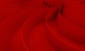 3d rendering Curved abstract on red background in valentine`s da