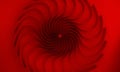 3d rendering Curved abstract on red background in valentine`s da