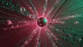 3D Rendering. Cyberspace abstraction. Futuristic Technology Digital Abstraction
