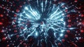 3D Rendering. Cyberspace abstraction. Futuristic Technology Digital Abstraction