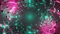 3D Rendering. Cyberspace abstraction. Futuristic Technology Digital Abstraction