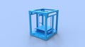 3D rendering of a 3d printer desktop manufacturing machine used for prototyping and engineering. isolated on empty space