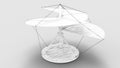 3d rendering of the da vinci helicopter isolated in studio background Royalty Free Stock Photo