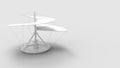 3d rendering of the da vinci helicopter isolated in studio background Royalty Free Stock Photo