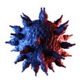 3d render of Dangerous coronavirus Sars Mers COVID-19 infection medical illustration. Respiratory virus pandemic 2020.