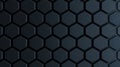 A 3D rendering of a dark blue hexagonal pattern. Royalty Free Stock Photo