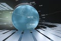 3d rendering, data and earth graphics with HUD elements Royalty Free Stock Photo
