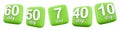 3d rendering 7, 10, 40, 50, 60 day icon set. 3d render days left before the start icon set. 7, 10, 40, 50, 60 days to go Royalty Free Stock Photo