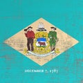 Scratched Delaware flag