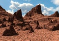 3D Rendering Desert Landscape