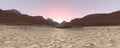 3D Rendering Desert Sunrise Landscape