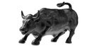 3D rendering - detailed black 3D bull market model