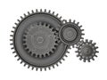 3D rendering - detailed metallic gears Royalty Free Stock Photo