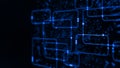 3D Rendering of Digital abstract technology. Colorful computer software flow chart on data science system diagram background Royalty Free Stock Photo