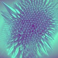3d rendering digital illustration with ferromagnet drop of neon color. Modern background. Design element Royalty Free Stock Photo