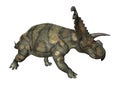 3D Rendering Dinosaur Albertaceratops on White Royalty Free Stock Photo