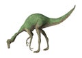 3D Rendering Dinosaur Gallimimus on White