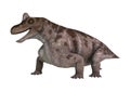 3D Rendering Dinosaur Keratocephalus on White Royalty Free Stock Photo