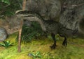 3D Rendering Dinosaur Monolophosaurus Royalty Free Stock Photo