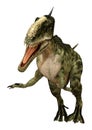 3D Rendering Dinosaur Monolophosaurus on White Royalty Free Stock Photo