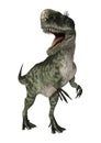 3D Rendering Dinosaur Monolophosaurus on White Royalty Free Stock Photo