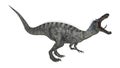 3D Rendering Dinosaur Suchomimus on White