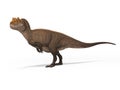 3D rendering dinosaur on white background with shadow