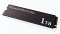 PCIe 4.0 NVMe M.2 SSDs (Solid State Drives) with a storage capacity of 1 TB. Royalty Free Stock Photo